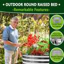 DIIYIV 3Pack 3x3x1ft Galvanized Raised Garden Bed, Planter Raised Garden Beds Outdoor, Round Clearance Raised Garden Beds for Gardening Vegetables