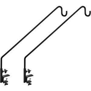 MIXXIDEA 2 Pack Heavy Duty Extensible Adjustable Deck Hooks for Hanging Bird Feeders, Plants, Suet Baskets, Wind Chimes, Lanterns