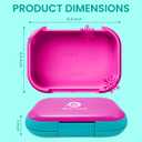 Bento Box Built in Ice Pack, Leakproof Lunch Containers with 4 Compartments - BPA Free, Microwave & Dishwasher Safe - Portable Lunch Box Perfect Size for Work and Travel - Pink