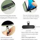 5 x Cell Phone Lanyard 2 Pcs-1 Pcs Adjustable Neck Strap,1 Pcs Wrist Strap, 5 Pcs Pads,Multifunctional Crossbody Rope Bag (Blue)