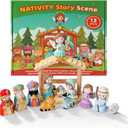 13Pcs Nativity Set for Kids, Toddler Toys Little Figures & Playsets, Christian Nativity Scene for Boys & Girls Ages 3 4 5 6 7 8 9+ Christmas Birthday Gift