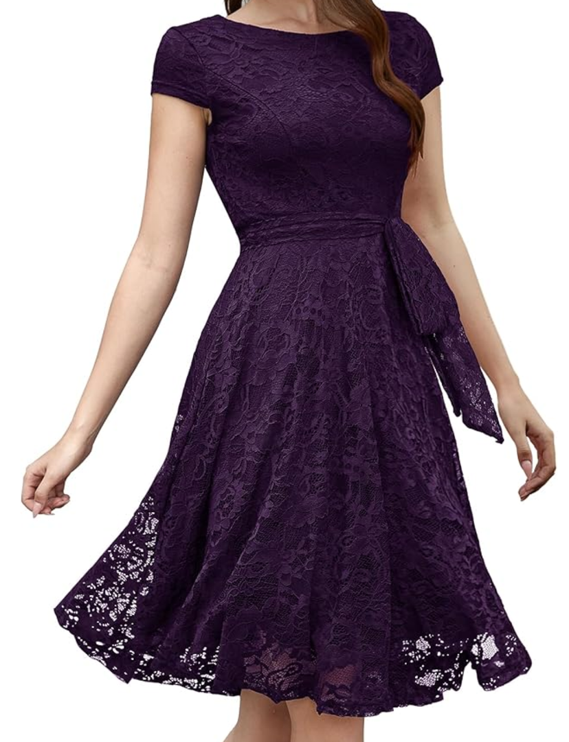 MUADRESS Women's Lace Cocktail Wedding Party Dress
M