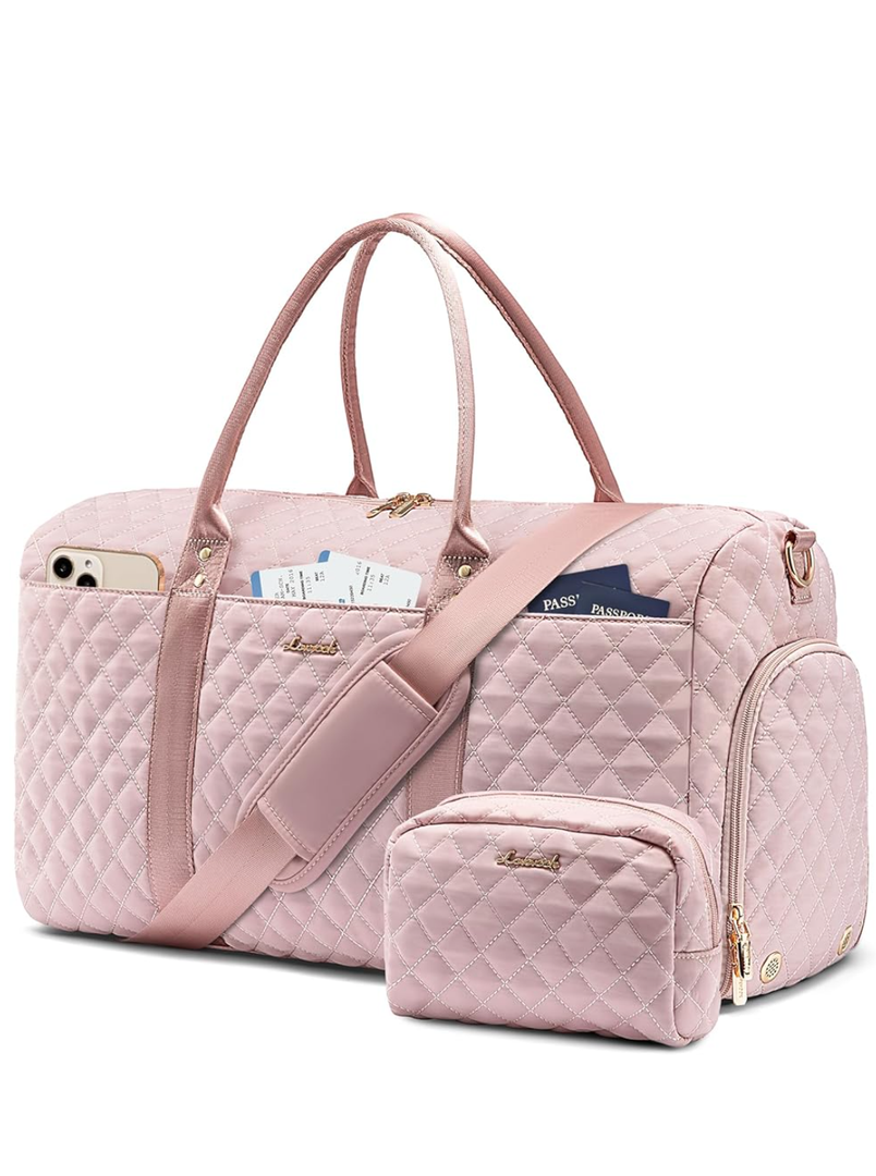 LOVEVOOK Travel Duffle Bag,Carry on Overnight Bag with Shoe Compartment,Weekender Bags for Women with Toiletry Bag,Gym Duffel Bag with Wet Pocket,Hospital Bags for Labor and Delivery