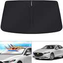 KUST Windshield Sun Shade Custom Fit for Mazda 3 Accessories 2014-2025 2026 Mazda3 Hatchback/Sedan Window Shade Cover Sun Visor Foldable Blocks UV Rays Keep Your Car Cooler
