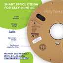 Polymaker Matte PLA Filament Cotton White 1.75mm 1kg 3D Printing Filament, PolyTerra 3D Printer PLA Filament