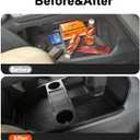 JYCDC Lower Center Console Organizer Compatible with Toyota Sienna 20212026, Under Bridge Storage Tray with Cup Holders, Floor Insert Box Interior Accessories (Center Console Organizer)
