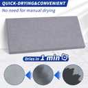 Kitchen Sink Organizer with Instant Drying Stone, Dish Sponge and Brush Holder, Stainless Steel