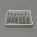 Soap Dish for Bar Soap, Bathroom Soap Holder for Shower, White Ceramic Soap Tray with Stainless Steel Draining Holder