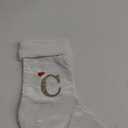 20 Inches Super Soft Plush Monogram Christmas Stockings Xmas Rustic Personalized Stocking Embroidered Letter Decoration for Decor (White)