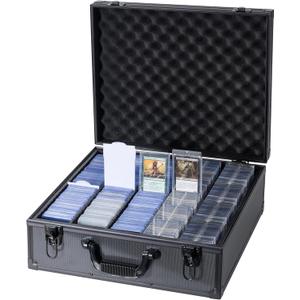 Toploader Box, Holds 1200+ Top Loaders, 3" x 4" 35PT Rigid Card Case with 15 Dividers