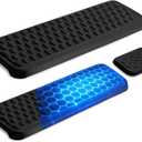 L-Shaped Memory Foam Elbow Pads, 3-Piece Keyboard Wrist Rest for Desk, Ergonomic Memory Foam Arm Rest for Long Hours of Work,Gaming,Studying