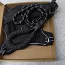 Heavy Duty Tactical Dog Harness for Large Dogs, No Pull Adjustable Pet Harness Reflective Service Training Easy Control Pet Vest Military K9 Working Dog Harnesses-X- Large, Black