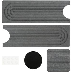 Kitchen Sink Faucet Mat, Sink Faucet Splash Guard, Diatomite Kitchen Sink Faucet Mat, Quick Drying Soap Sponge Sink Pad Faucet Stone Drying Mat Faucet Tray for Kitchen Bathroom (Dark Gray)