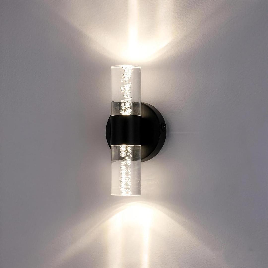 12V LED RV Wall Sconce Light Fixture with ON/Off Switch, RV LED Bedside Reading Lamp with Seeded Acrylic Lens, 6W, 4000K Nature White Interior Light for RV, Marine, Motorhome