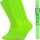 Youper Youth Baseball/Softball Belt & Socks Combo Set (2 Pairs of Socks & 1 Belt) (Large, Neon Green)