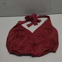 WDIRARA Women's Leopard Print Ruched Halter Crop Tops V Neck Tie Back Sleeveless Slim Fit Cami Tops Size M