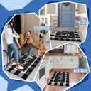 Geelin 2 Pcs 30'' x 18'' Doormat 43'' x 27.5'' Buffalo Plaid Outdoor Rug Layered Front Door Mat Outside Entrance Welcome Door Mats for Indoor Outdoor(Hello)