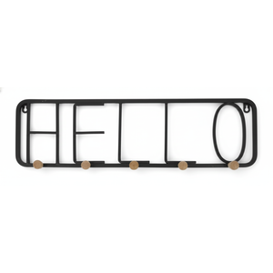 Hello Metal Rack With 5 Hooks Large Shelf