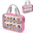 DDgro Carrying Case for Tonies Figures, Toniebox Characters Storage Bag with Handle, Up to 20 Pieces (Pink)