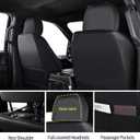 Ranger Seat Covers, for 2019-2023 Ford Ranger XLT XL Lariat Crew Cab, Napa Leather Seat Protector (Full Set, Black)