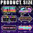 2 x 30 Pieces Roller Skating Party Decorations - Skating Themed Directional Signs for Birthday Parties, Celebrations, and Roller Rink Events