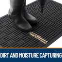 OLANLY Front Door Mat Outside Entrance 47x23, Absorbent, Heavy Duty Sturdy Natural Rubber Doormat Indoor Outdoor, Stain and Fade Resistant, Non-Slip Backing Low Profile Floor Mat for Entryway, Black