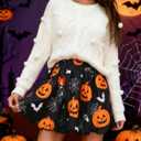 Bubble Skirt Mini Skorts for Women Spring Party Skirts with Pockets Elastic Waisted Golf Tennis Bloomers (Black, M)