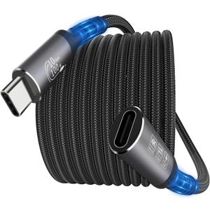 USB C Extension Cable 20FT - 10Gbps Data Transfer, 100W Fast Charging, 4K Video Support, Compatible with MacBook Air M2 Pro, iPad Pro, iPhone 16 Series, and More