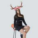 Christmas Reindeer Antlers Headband,Tail,Paws,Face Stickers, Halloween Festival Parties Dress up