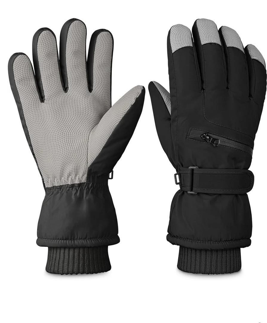 Winter Ski Gloves for Men & Women - Waterproof Thermal Windproof with Touchscreen,Non-Slip Grip for Outdoor Skiing Hiking Snowboard, Pack Of 2