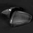 Real Carbon Fiber Mirror Covers, Rearview Side Wing Mirror Caps Shell for Audi A4 B9 S4 RS4 A5 RS5 2017-2024 (Without Lane Assist)