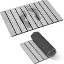 2025 New Foldable Stone Bath Mat, Super Absorbent Diatomaceous Earth Bath Mat with Non-Slip Rubber Backing, 23.4x15.4 Quick Dry Bath Stone Mat, Luxury Stone Bath Mat for Bathroom Floor, Grey