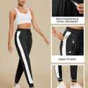 Women's Joggers Pants with Zipper Pockets High Waisted Athletic Drawstring Sweatpants for Lounge Workout Jogging 2024 (Beige, S)