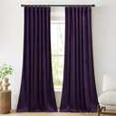 NICETOWN Living Room Purple Velvet Curtains 108 inches Long 2 Panels Set, Vintage Heavy Drapes with Back Tab, Light Blocking Thermal Panels, Room Divider Backdrop Curtains for Sliding Door (52" W)