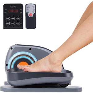 Under Desk Elliptical Machine, Seated Ellipse Leg Exerciser As Seen on TV, Portable Electric Pedal Exerciser for Seniors While Sitting with Remote Control, 10 Adjustable Speeds