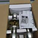 BESTTEN 4 Pack Door Knob with Lock and Key, Keyed Different Entry Door Knob, for Entrance and Front Door, Satin Nickel