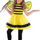 Morph Bumble Bee Costume for Girls - Kids Bumblebee Outfit - Toddler Bee Costume for Baby Girls - Fun Dress-Up (3-4 Years)