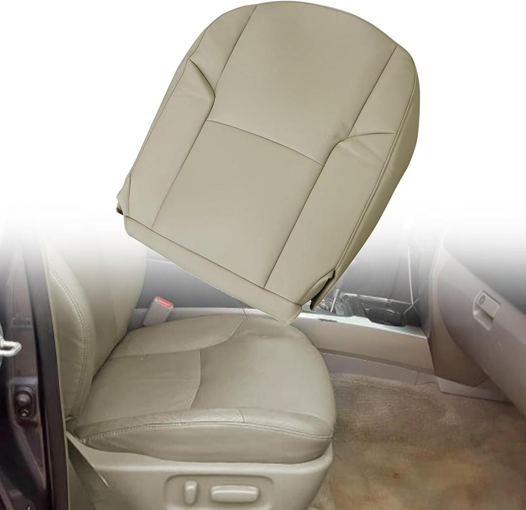 SecosAutoparts Driver Side Bottom Replacement Leather Seat Cover Tan Compatible with Toyota 4Runner Limited 2003 2004 2005 2006 2007 2008 2009