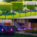 LNRYY Purple Flame Solar Halloween Lights for Halloween Decorations Outdoor