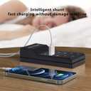 50W USB Charging Station with 10-Port Family-Sized Smart USB Ports for Multiple Devices - Smart Phone, Tablet, Laptop Computer - for iPhone 15/14/13 Black