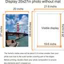 LUCKYLIFE 20x27 Picture Frame, Wall Hanging Puzzle Poster Frames, Display Pictures 20 x 27 without Mat, Pack of 2, Black