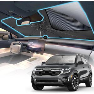 2 x [2026 Upgrade] Car Windshield Sun Shade Umbrella, Car Sun Shade Windshield for Auto Trucks Sedan SUV Keeps Vehicle Cool Heat Insulation