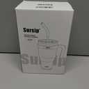 Sursip 40 oz Insulated Tumbler with Handle and Straw-Stainless Steel Vacuum Insulated Mug,Gifts for Women Men Him Her,Iced Tea or Coffee,Drinks Cold up to 24 Hours,Fit Car Holder(Black)