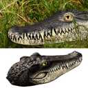 Floating Alligator Head,Alligator Head Decoy for Pool,Resin Crocodile Head for Swimming Pool and Pond,Deterrent Ducks,Predator,Heron etc,Outdoor Statues,Garden Home Decor Art