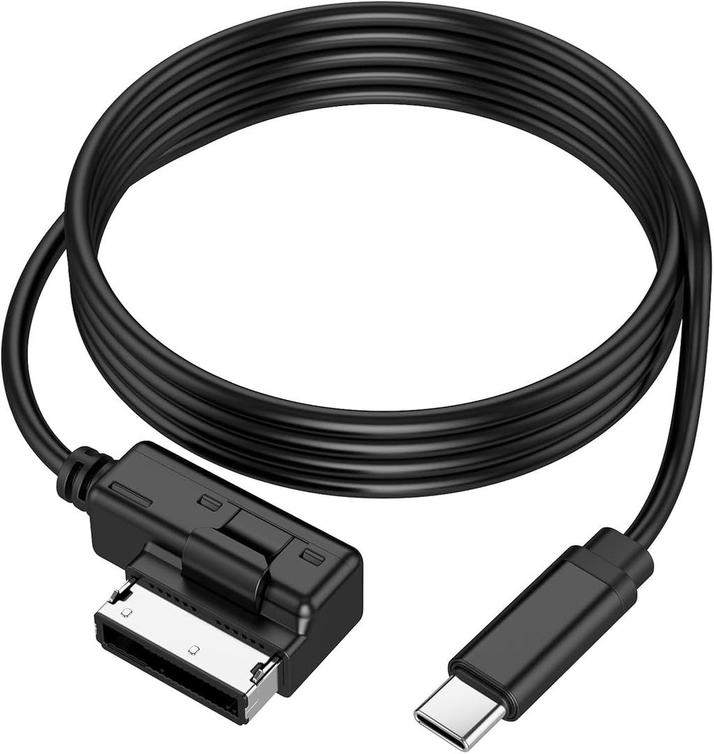 USB-C to AMI MMI Aux Adapter Cable for Apple iPhone 15/16, Apple MFi Certified Car Audio Dongle Compatible with Audi A3/A4/A5/A6/A7/A8/S4/S6/S8/Q5/Q7/R8/TT 2011-2016, VW CC Magotan (4 FT)
