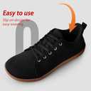 Men's Barefoot Shoes Minimalist Slip on Cross-Trainer Shoes Wide Toe Walking Shoes Zero Drop Sole Trail Running Sneakers Gym Workout Casual (All Black-01)