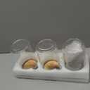 KOSKIMER Coffee Sugar Tea Containers with Scoops, Glass Jars with Wooden Lids and Spoons, Coffee Bar Canisters for Countertop, Decorative Kitchen Canisters Set of 3 (25oz)