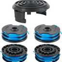 20115E-B 0.065" Dual Line Replacement String Trimmer Line Spool Compatible with Harbor Freight 20115E-B Bauer Corded 5.5 Amp 15 Inch String Trimmer, 27ft (4 Spool+1 Cap)