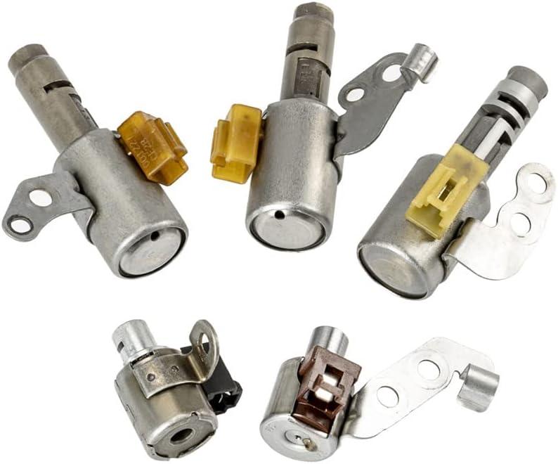 Transmission Shift Solenoid 35290-21010 Set(5PCS) Replacement for Lexus U240E Toyota Camry Corolla Estima Highlande U240E 35240-32010 Transmission Solenoid Kit