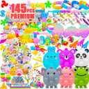 DQstar 145 PCS Party Favors Toys for Kids - Treasure Box for Classroom, Goodie Bags Stuffers, Pinata Fillers, Prize Box, Carnival Prizes, Bulk Toy, Birthday Party Supplies for Ages 4-8-12